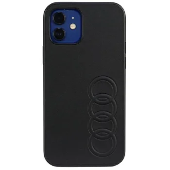 Audi Synthetic Leather vāciņš Apple iPhone 12 / 12 Pro melns