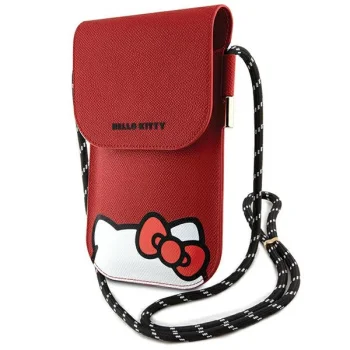 Hello Kitty Leather Hiding Kitty Cord somiņa, sarkana