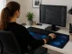 Elastīgs plaukstas locītavas stabilizators ar līpklipsi, pelēks/oranžs