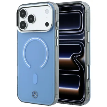 Vāciņš Mercedes iPhone 18 Pro Max / 17 Pro Max Double Layer MagSafe, zils
