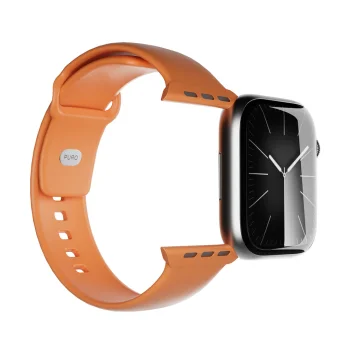 Puro Icon silikona siksniņa Apple Watch 44 / 45 / 46 / 49 mm, oranža