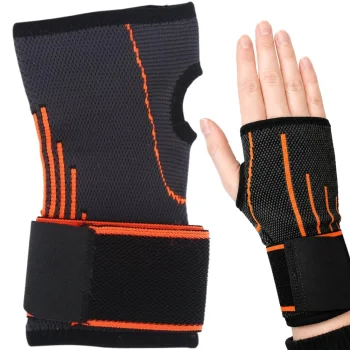 Elastīgs plaukstas locītavas stabilizators ar īkšķa atveri