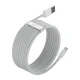 Baseus Simple Wisdom USB to Apple iPhone Lightning Cable, 2.4A 1,5m set of 2 pcs., White | Lādētājvads Datu...