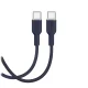 Puro ICON USB-C - USB-C kabelis 1.5m, tumši zils