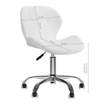 Kosmētikas taburete 4Rico QS-06, balta