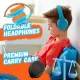 PowerLocus P2 Kids bezvadu austiņas bērniem, zilas/oranžas