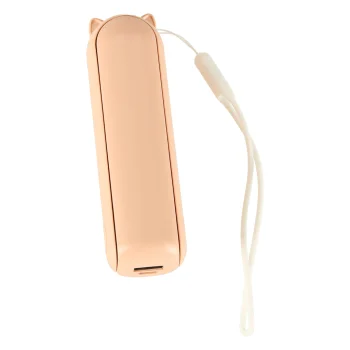Pārnēsājams mini USB ventilators ar Power Bank funkciju, rozā