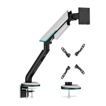 Gāzes atsperes monitora turētājs 24"-57" ekrāniem līdz 27 kg, pelēks