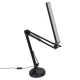 LED galda lampa ar USB, regulējamu roku un 2 stiprinājumiem KX2988, melna