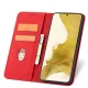 Atverams vāciņš Magnet Fancy Case priekš Samsung Galaxy S23+ ar statīvu un maku, sarkans