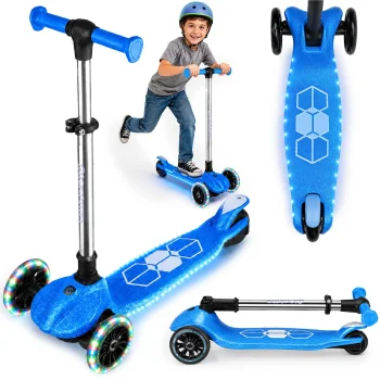 Ricokids Jelly bērnu trīsriteņu skrejritenis ar LED, zils