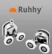 Dušas kabīnes durvju rullīšu komplekts, 8 gab., Ruhhy 22900