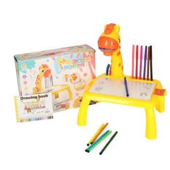 Zīmēšanas Projektora Galds - Žirafe - Dzeltenā krāsā l Drawing Projector Table - Giraffe - Yellow