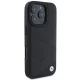 BMW Leather Crossing Lines vāciņš priekš iPhone 16 Pro 6.3\", melns