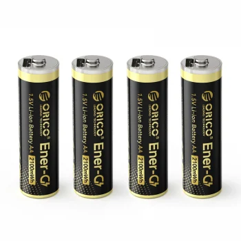 Uzlādējamas AA litija baterijas Orico Ener-G EG5C 1.5V 2100mWh USB-C, 4 gab.