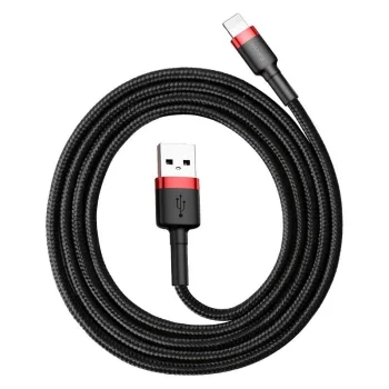 Baseus Cafule USB uz Lightning kabelis 0.5m, 2.4A, melni sarkans