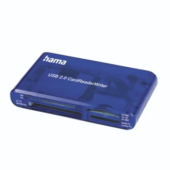 Hama 55348 USB 2.0 35-in-1 atmiņas karšu lasītājs, zils