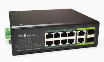 Industriālais PoE komutators 8x 100Mbps PoE + 2x Gigabit TP/SFP POE802PRO, 120W