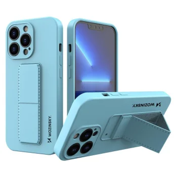 Wozinsky Kickstand Case iPhone 13 vāciņš ar statīvu, gaiši zils