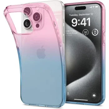 Spigen Liquid Crystal vāciņš iPhone 15 Pro, rozā un zils