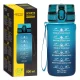4Fizjo Tritan motivējoša sporta ūdens pudele 500ml, zila