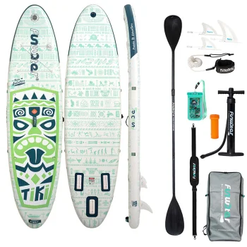 Piepūšamais SUP dēlis Funwater SUPFW05D Tiki 3,2 m, zaļš