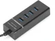 4 portu USB 3.0 sadalītājs, melns