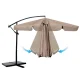 Plonos PL-881 saliekams dārza saulessargs 350 cm ar pārvalku, smilškrāsas