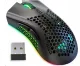 Bezvadu datorpele 2.4GHz ar RGB apgaismojumu, 1600 DPI, melna