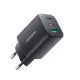 Sienas lādētājs Joyroom JR-TO1 GaN 45W, USB-C, Lightning, USB-A, melns