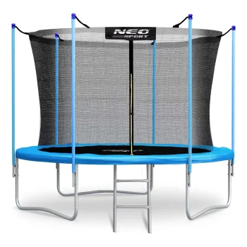 Dārza batuts Neo-Sport 312 cm (10 ft) ar iekšējo tīklu un kāpnēm