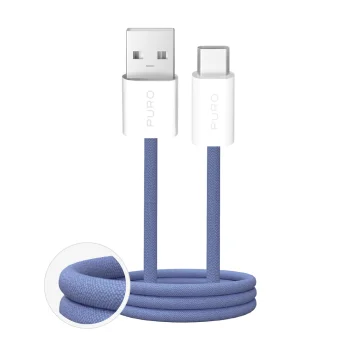 Puro Fabrik 2.0 USB-A uz USB-C pīts kabelis 10W 1.5m, zils