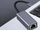 USB-A uz RJ45 Ethernet tīkla adapteris 100 Mbps, Pelēks