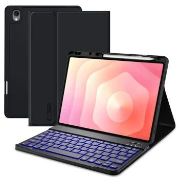 Tech-Protect SC Pen vāciņš ar Bluetooth tastatūru, Galaxy Tab S12+ 12.4" X840 / X846B, melns