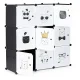 Modernhome PJJCBS0009-09D moduļu plaukts bērniem, 9 nodalījumi, melns