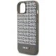 DKNY iPhone 15 vāciņš Leather Printed Pattern MagSafe, brūns