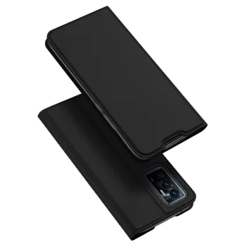 Atverams vāciņš Dux Ducis Skin Pro priekš Vivo V23e ar statīva funkciju, melns