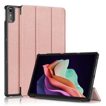 Lenovo Tab P11 Gen 2 (TB350FU) Trifold Stand PU Leather Hard Protective Cover Case, Rose Gold | Planšetes Vāciņš...