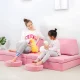 Ecotoys TMSRT-15 Modulārs bērnu dīvāns (10 daļas), rozā
