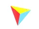 Loģiskā puzle piramīda Pyraminx 3D ātruma kubs, daudzkrāsaina