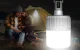 Kempinga lampa Superfire T26-S ar saules bateriju, 500 lm, 18W