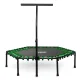 Neo-Sport 1103 fitnesa batuts ar rokturi, 127 cm, sešstūra, zaļš