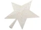 Neplīstoša Ziemassvētku eglītes galotnes zvaigzne, 23 cm, balta