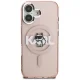Karl Lagerfeld IML Choupette Sketch MagSafe vāciņš iPhone 16, rozā