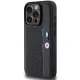 BMW Perforated Tricolor Line vāciņš priekš iPhone 15 Pro, melns