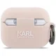 Karl Lagerfeld Silicone Chaupette Head 3D maciņš AirPods Pro 3, rozā