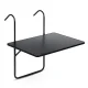 Izturīgs balkona galds 60x43cm saliekams Sofotel SO-982 melns