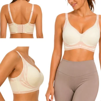 Sieviešu bezšuvju sporta krūšturis Push-Up, balts, izmērs L