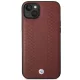 BMW iPhone 14 vāciņš BMHCP14S22RFGR Leather Diamond Pattern Bordo
