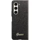 Guess Samsung Galaxy Z Fold 5 vāciņš Glitter Script, melns